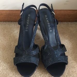 Sparkly navy blue heel! Size 8
